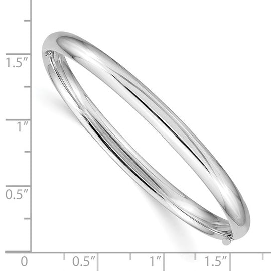 14K White Gold Hinged Baby Bracelet (5mm)