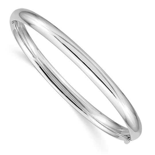 14K White Gold Hinged Baby Bracelet (5mm)
