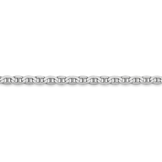 3mm WG Concave Anchor Chain in 14k White Gold