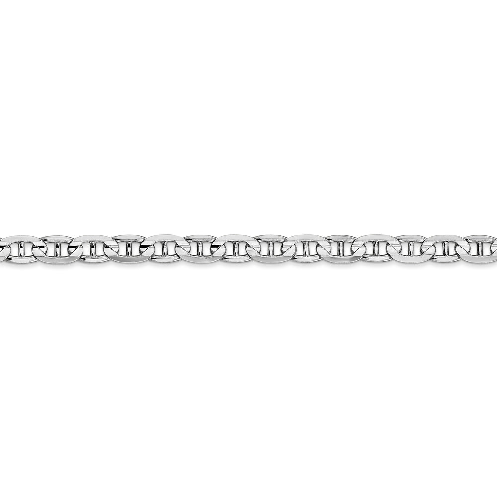 14k White Gold Concave Anchor Chain