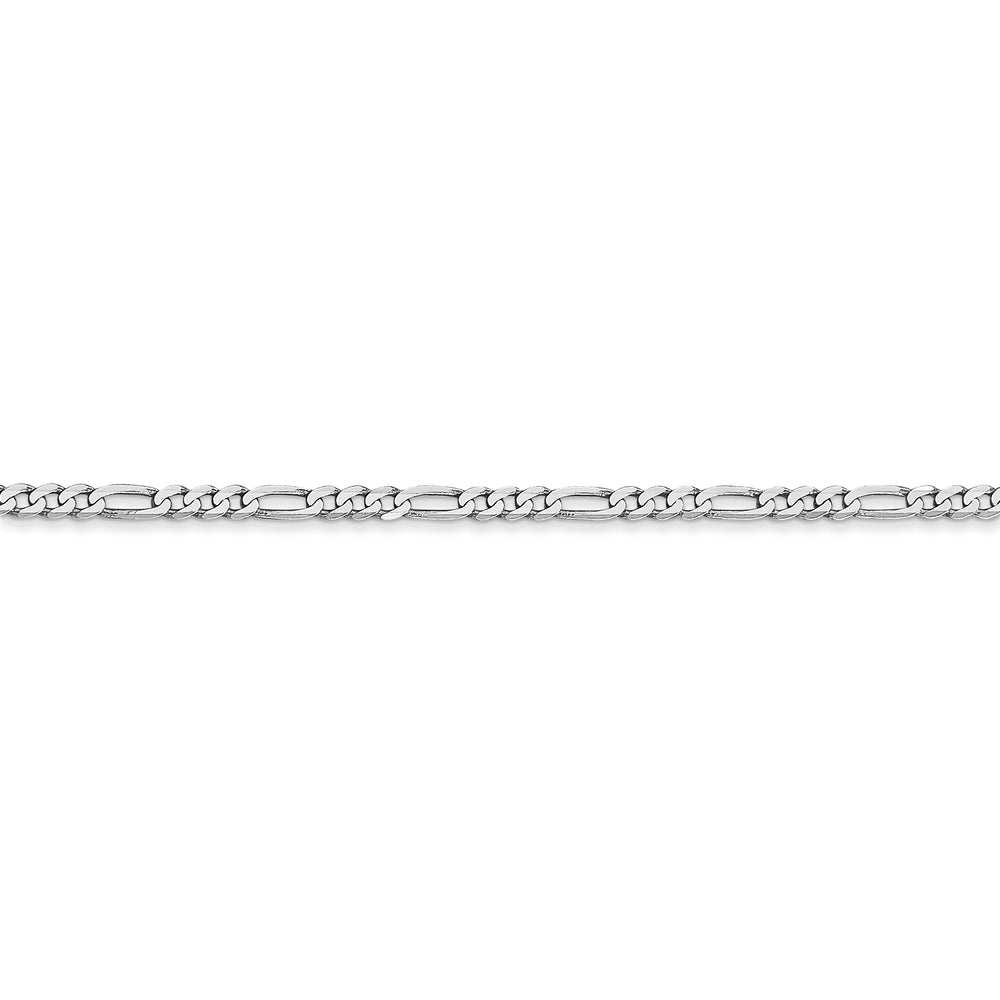 14k WG 2.25mm Flat Figaro Chain