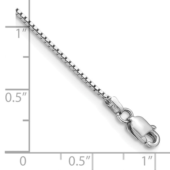 Pulsera de Oro Blanco de 14k de 7 pulgadas y 0.95mm con Cierre de Langosta