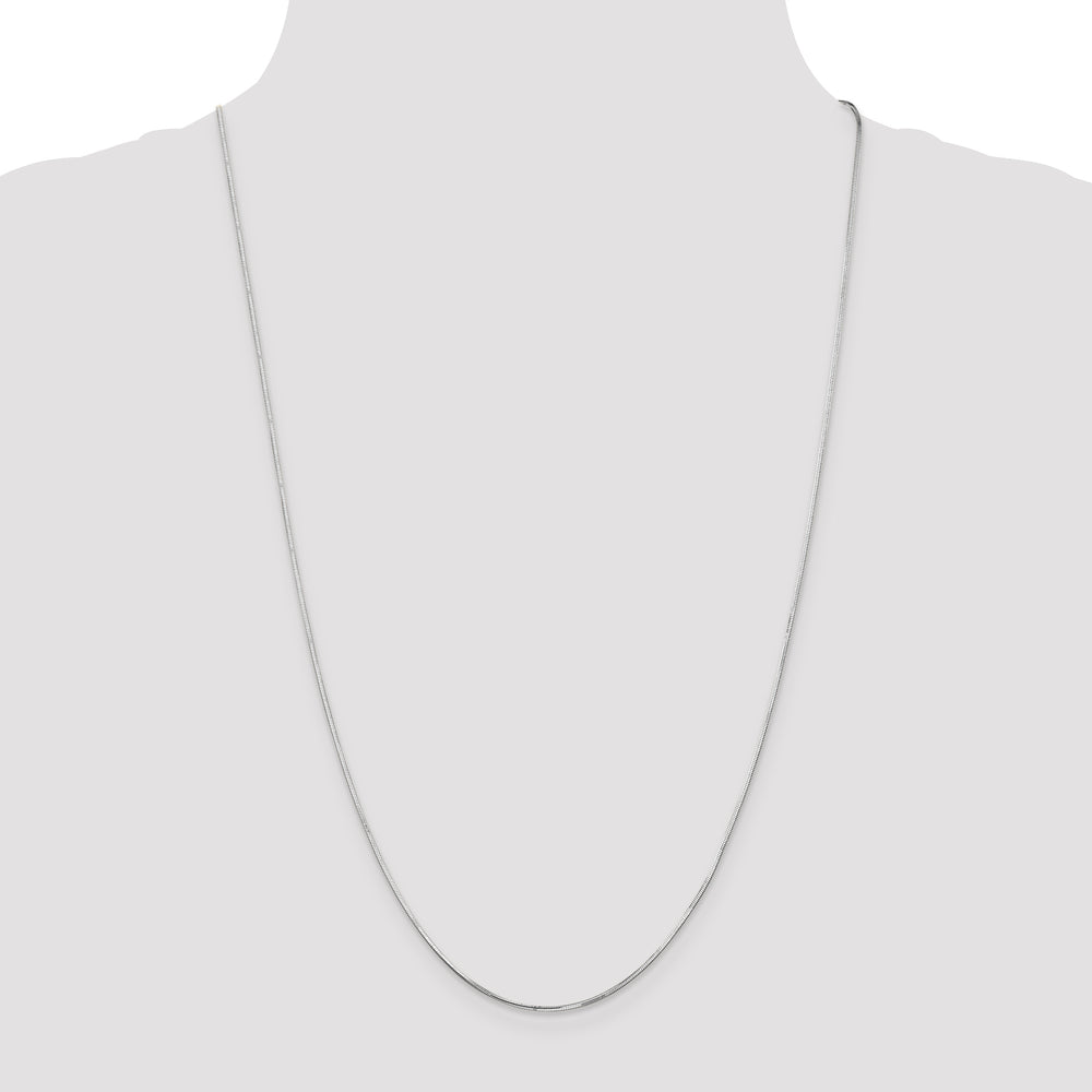14k WG 0.9mm Octagonal Snake Chain