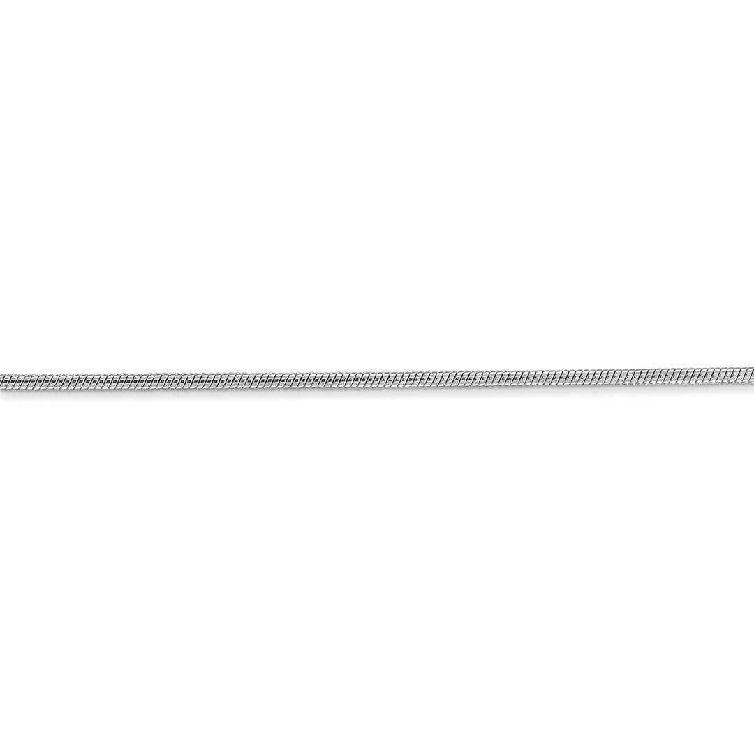 Cadena Serpiente de Oro Blanco de 14K, 45.7 cm (18 pulgadas), 1.4 mm con Cierre de Langosta y Baño de Rodio