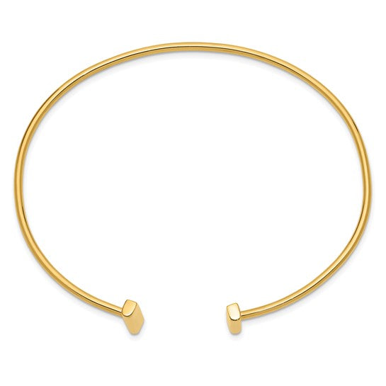 14K Flexible Bar Bangle Bracelet