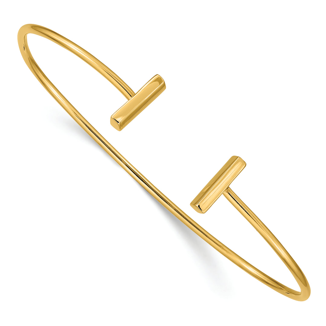 14K Flexible Bar Bangle Bracelet