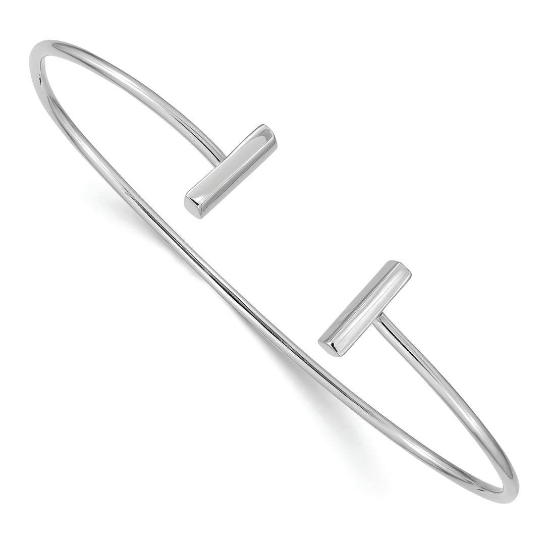14K Flexible White Gold Bangle Bracelet