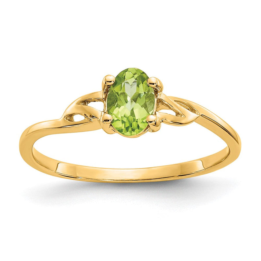 Anillo de Peridoto - Piedra de Nacimiento en Oro de 14k