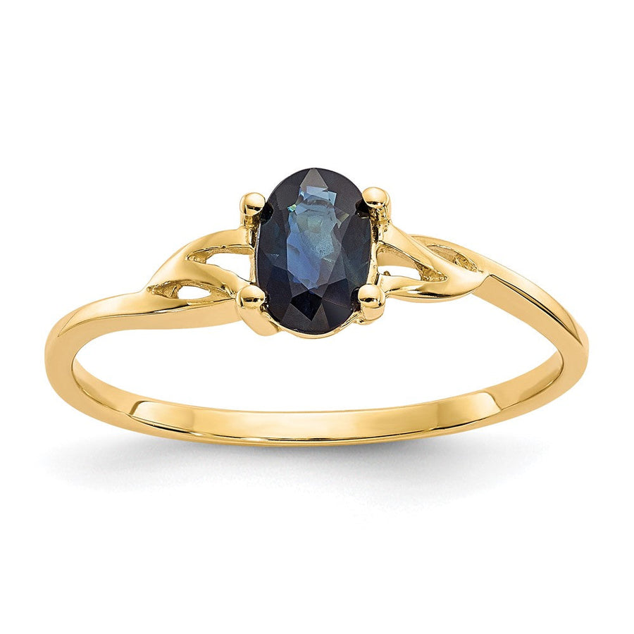 Anillo de Oro de 14k con Zafiro como Piedra de Nacimiento