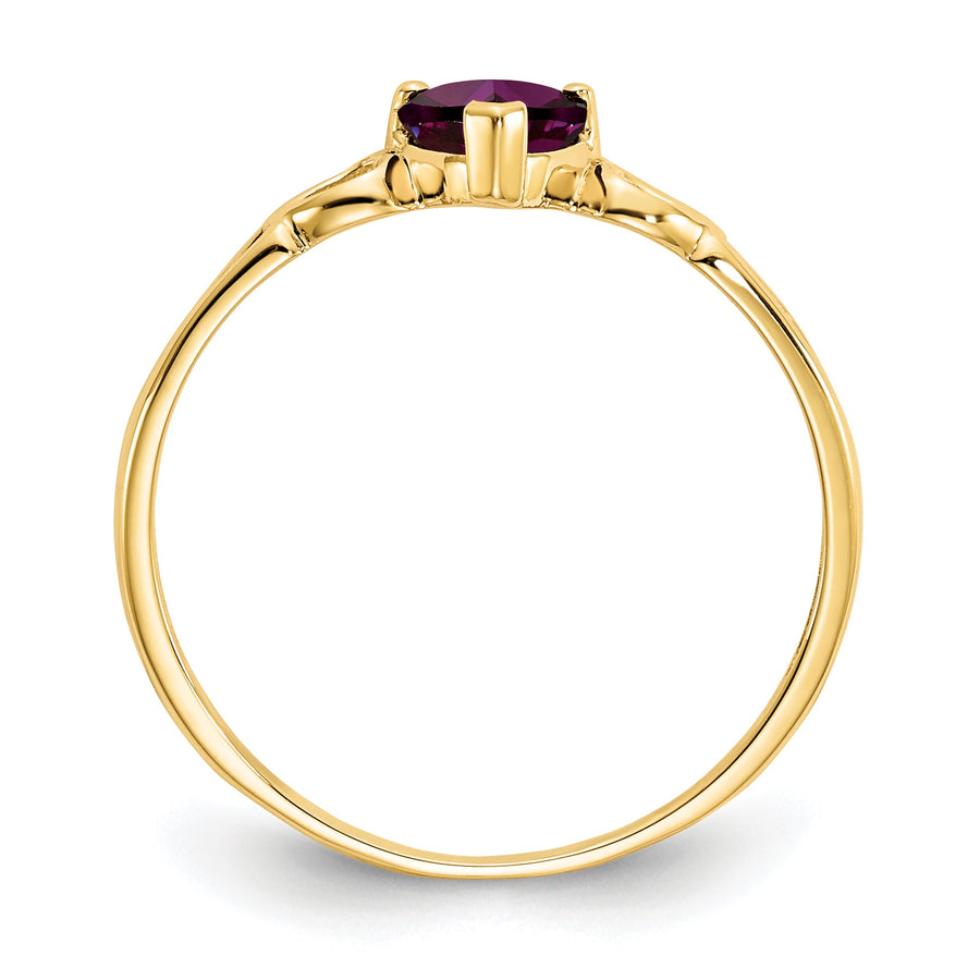 Anillo de Piedra de Nacimiento con Granate Rodolita en Oro de 14k