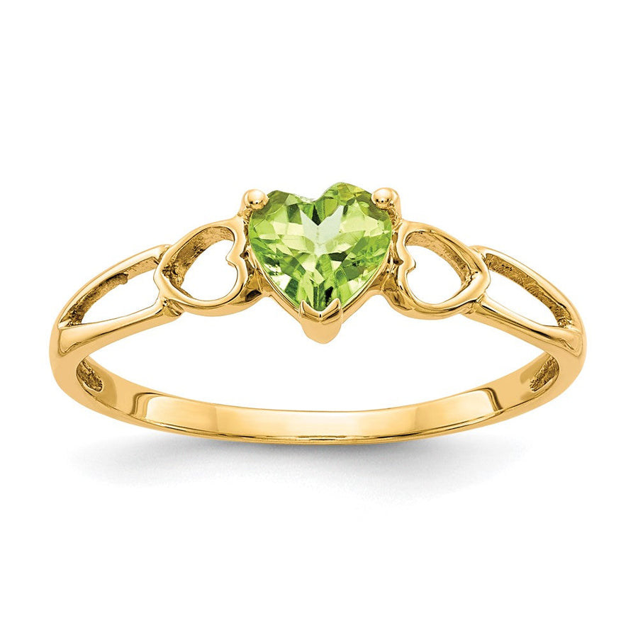 Anillo de Peridoto - Piedra de Nacimiento en Oro de 14k