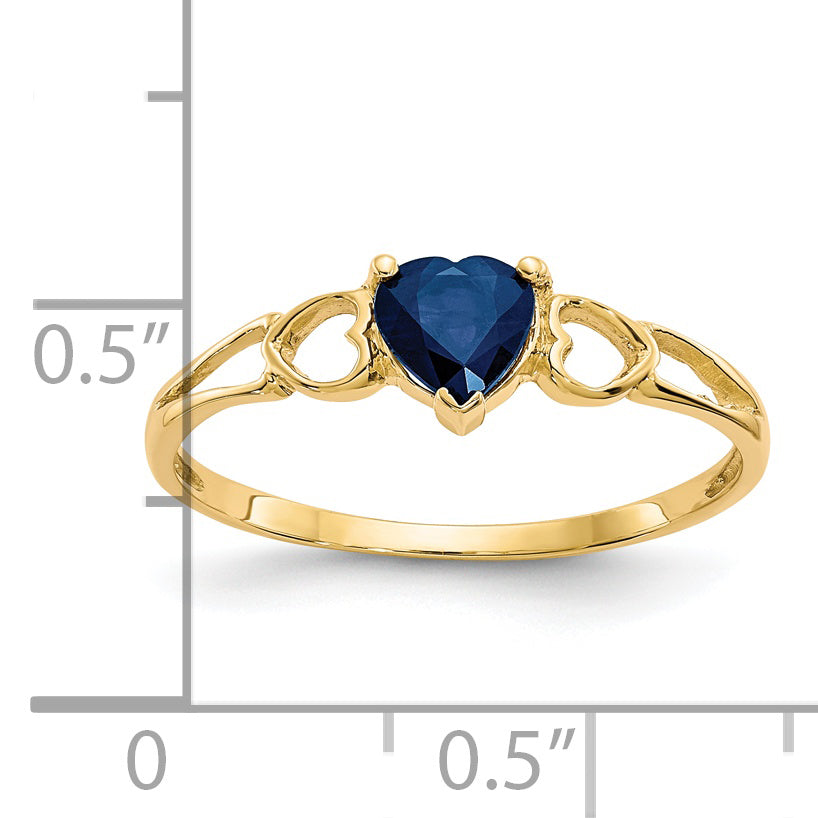 Anillo de Piedra de Nacimiento de Zafiro de Oro de 14k