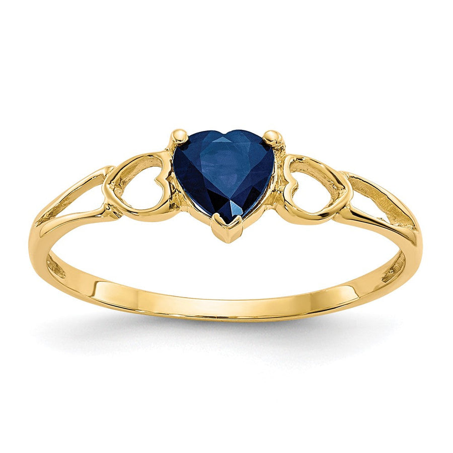 Anillo de Piedra de Nacimiento de Zafiro de Oro de 14k