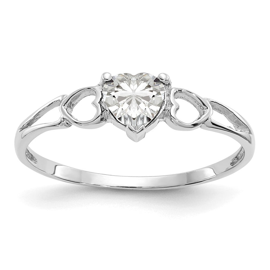 Anillo de Topacio Blanco con Oro de 14k - Piedra del Mes de Abril