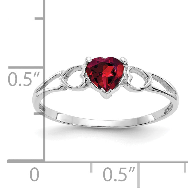 Anillo de Piedra de Nacimiento con Granate Rodolita en Oro de 14k