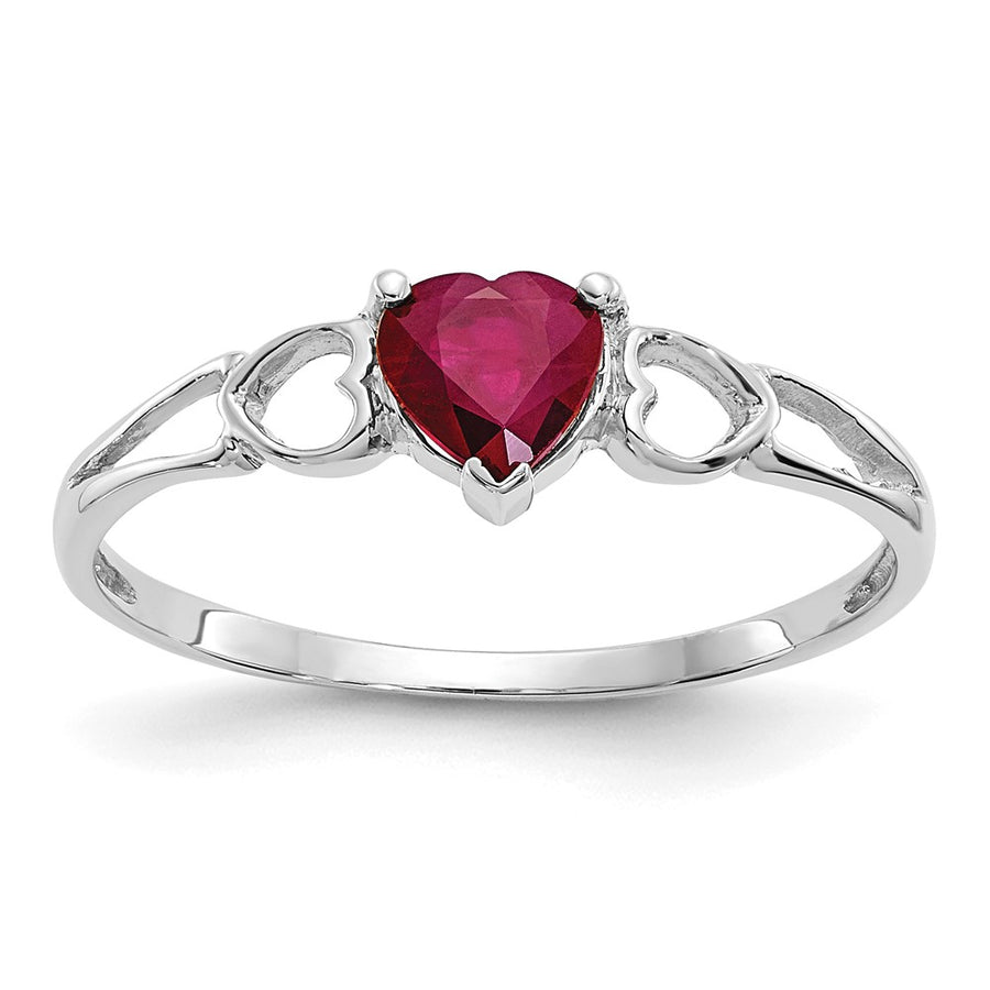 Anillo de Rubí con Piedra de Nacimiento en Oro de 14k
