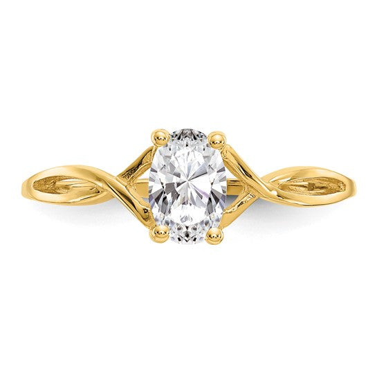 Anillo de Oro de 14k con Topacio Blanco (Piedra de Nacimiento)