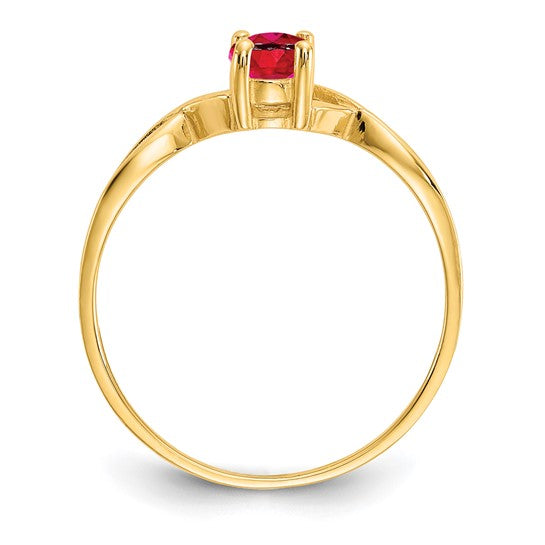 Anillo de Rubí de Nacimiento en Oro de 14k