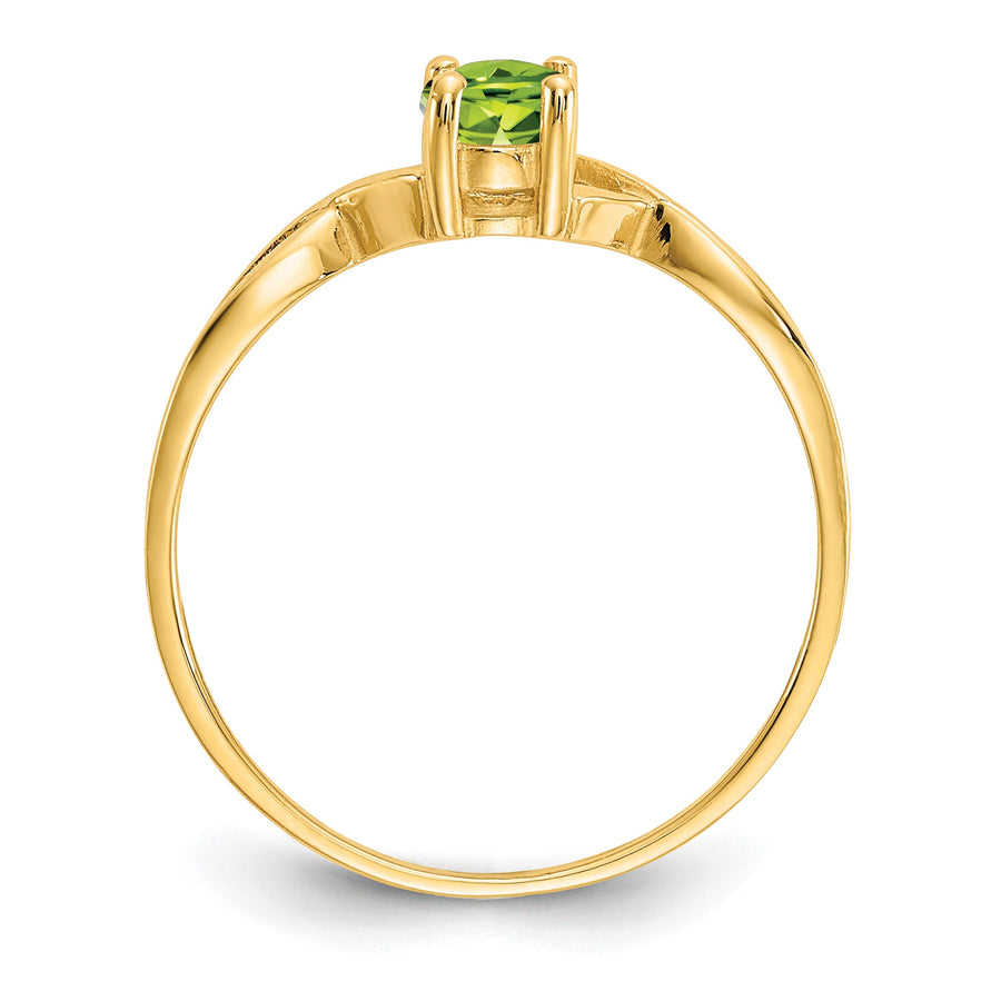 Anillo de Peridoto - Piedra de Nacimiento en Oro de 14k