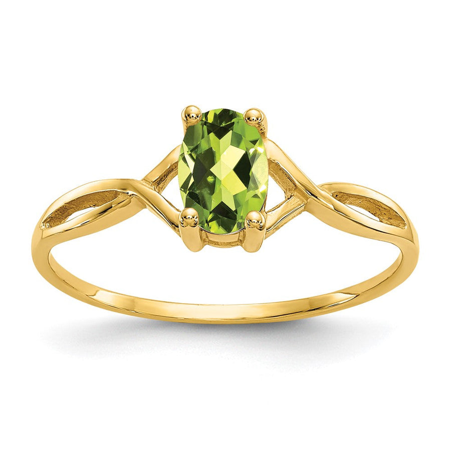Anillo de Peridoto - Piedra de Nacimiento en Oro de 14k