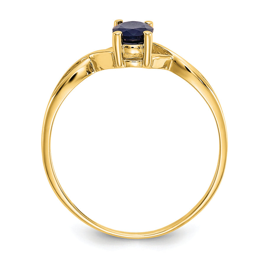 Anillo de Oro de 14k con Piedra de Nacimiento de Zafiro
