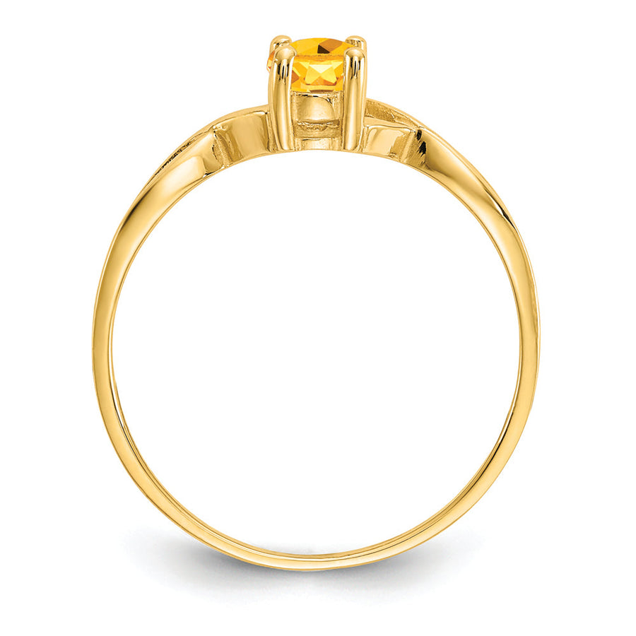 Anillo de Citrino con Piedra de Nacimiento en Oro  de 14k