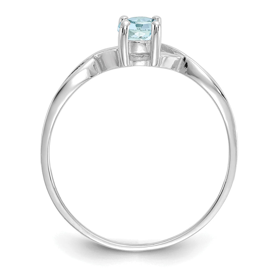 Anillo de Nacimiento en Oro de 14k con Aguamarina