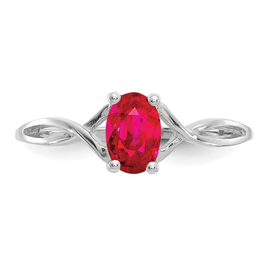 Anillo de Rubí de Nacimiento en Oro de 14k