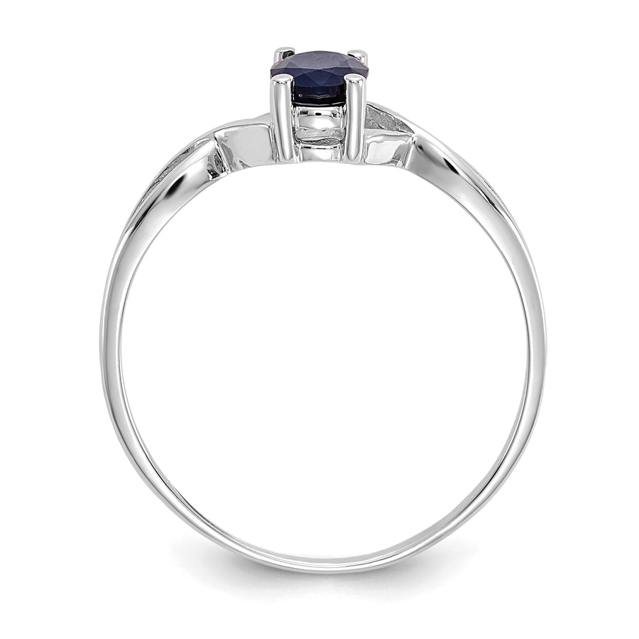 Anillo de Oro de 14k con Piedra de Nacimiento de Zafiro