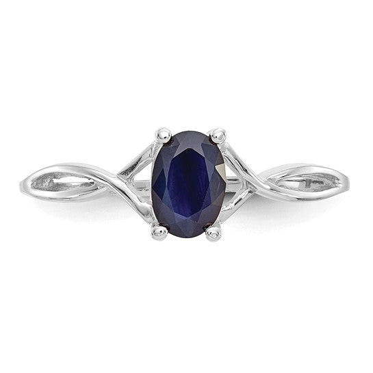 Anillo de Oro de 14k con Piedra de Nacimiento de Zafiro