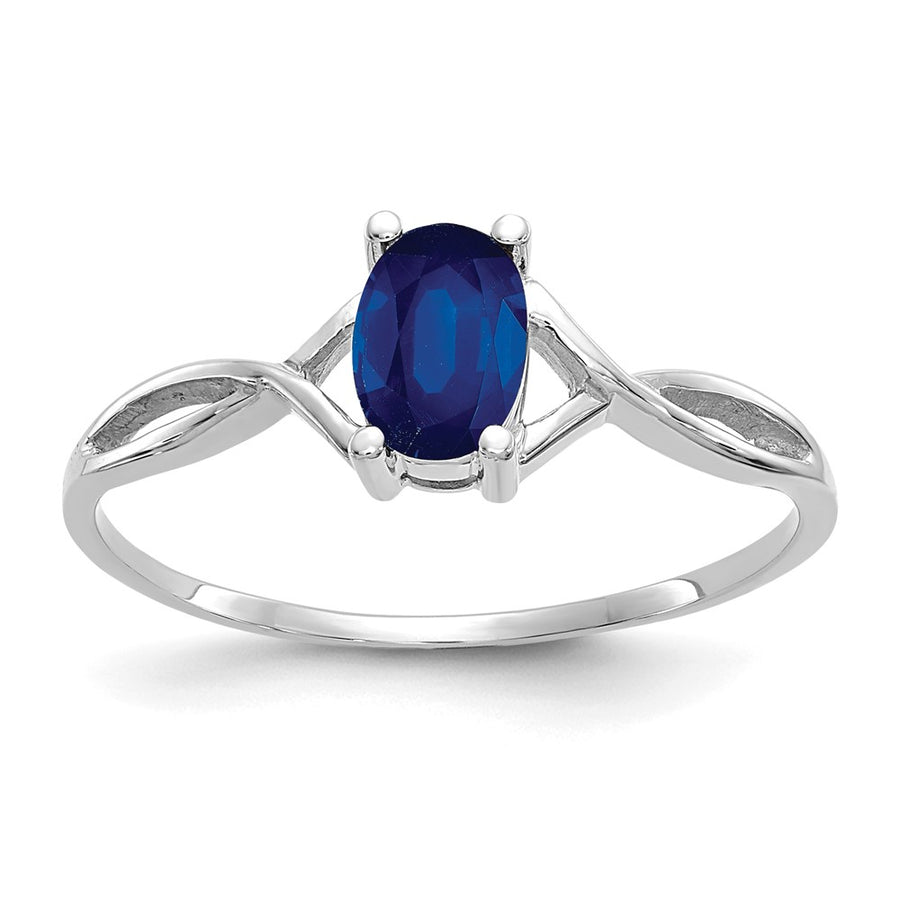 Anillo de Oro de 14k con Piedra de Nacimiento de Zafiro