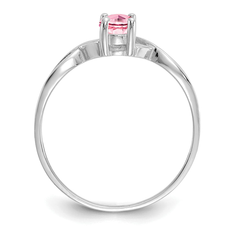 Anillo de Oro de 14k con Piedra de Nacimiento de Turmalina Rosa