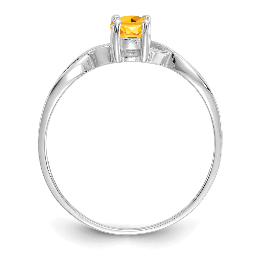 Anillo de Citrino con Piedra de Nacimiento en Oro  de 14k