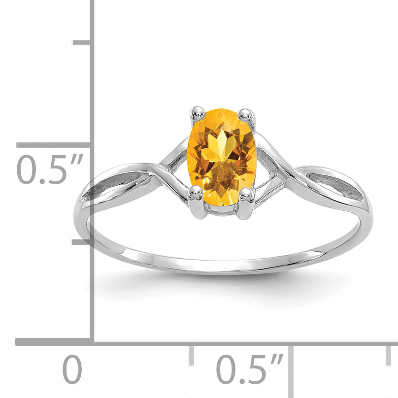 Anillo de Citrino con Piedra de Nacimiento en Oro  de 14k