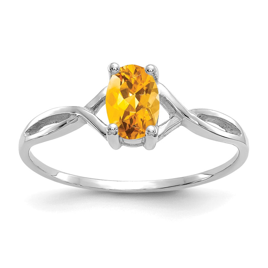 Anillo de Citrino con Piedra de Nacimiento en Oro  de 14k