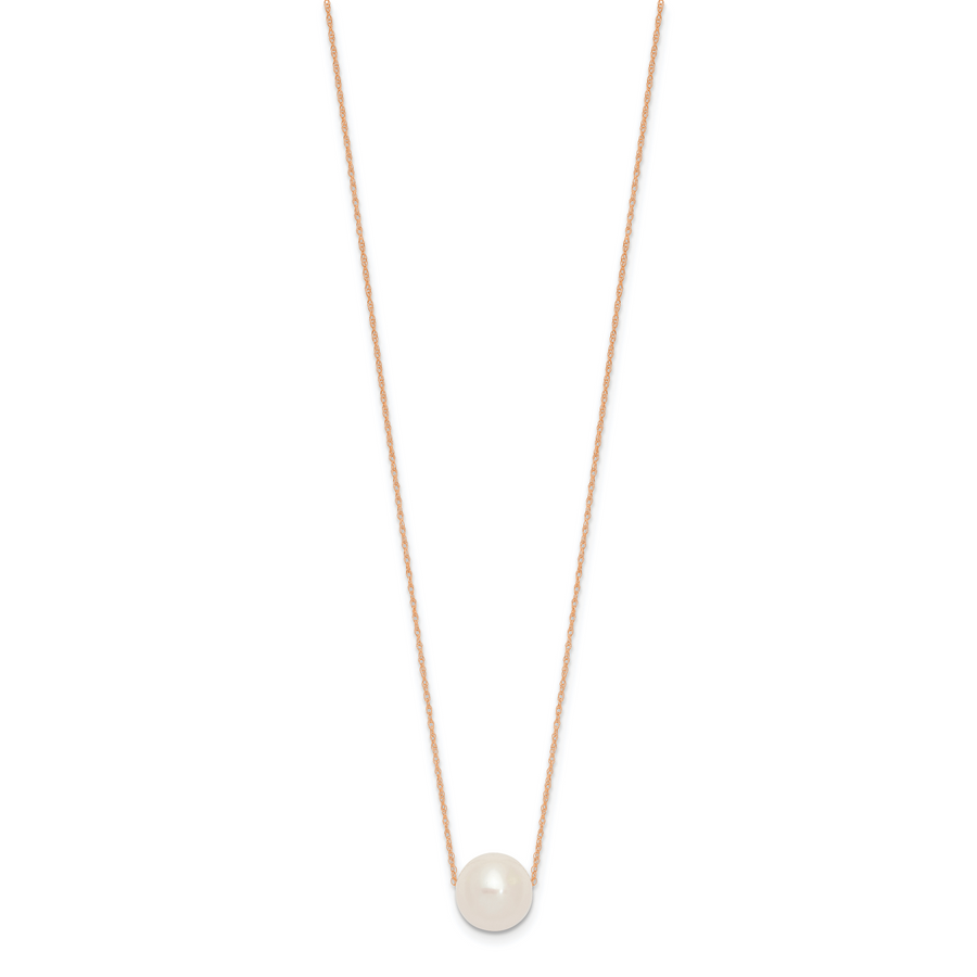 Collar de Perlas de Agua Dulce Semirredondas en Oro Rosa de 14K, 17 pulgadas