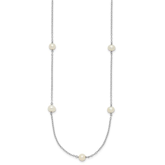 Freshwater Cultured Pearl Necklace in 14k White Gold
