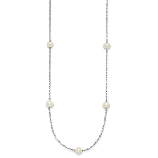 Freshwater Cultured Pearl Necklace in 14k White Gold