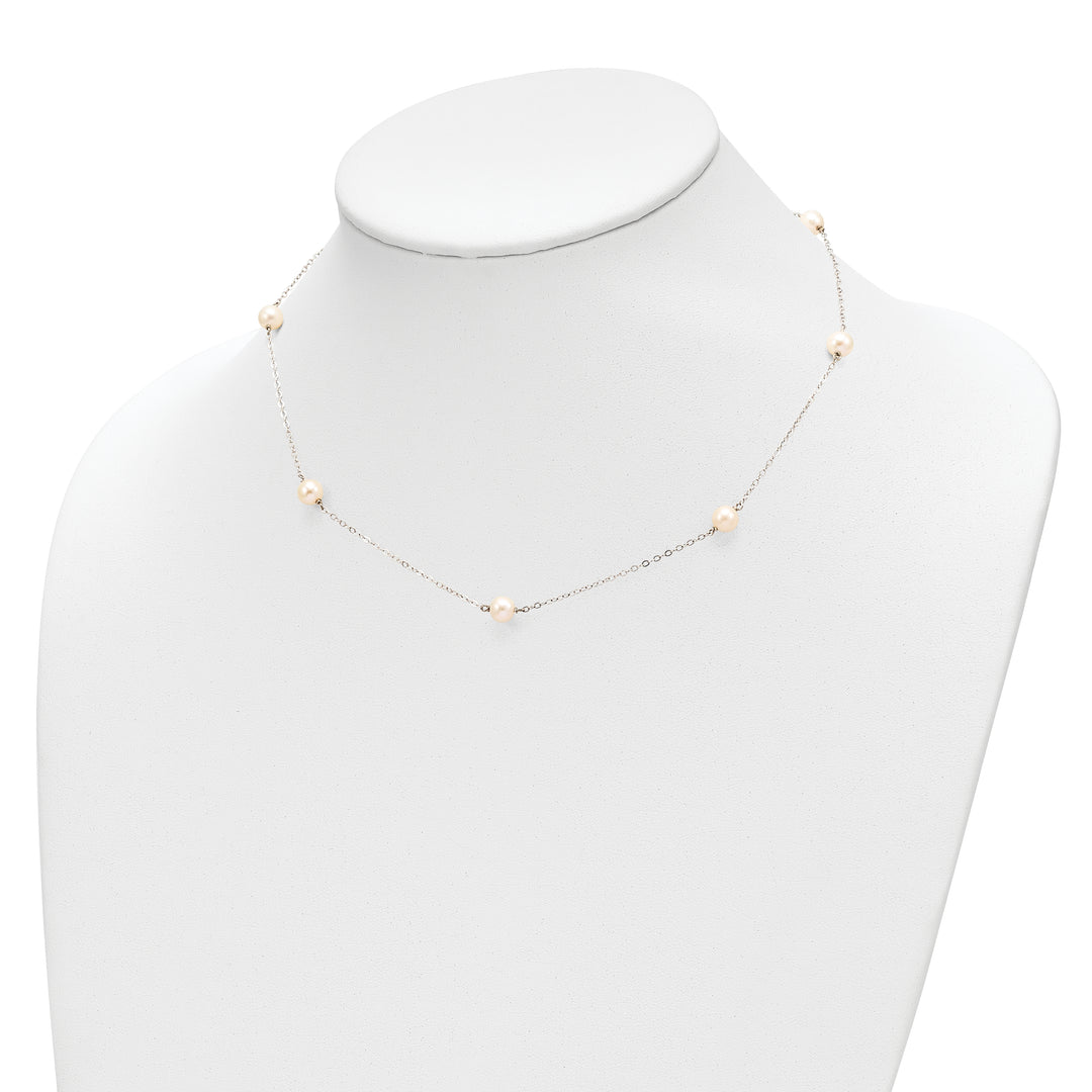 Freshwater Cultured Pearl Necklace in 14k White Gold