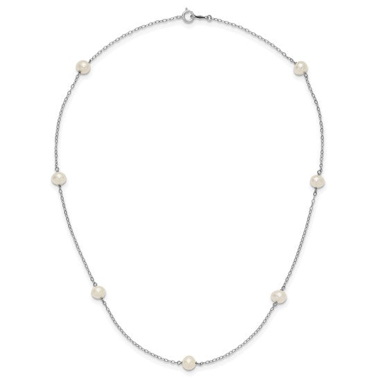 Freshwater Cultured Pearl Necklace in 14k White Gold
