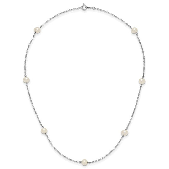 Freshwater Cultured Pearl Necklace in 14k White Gold