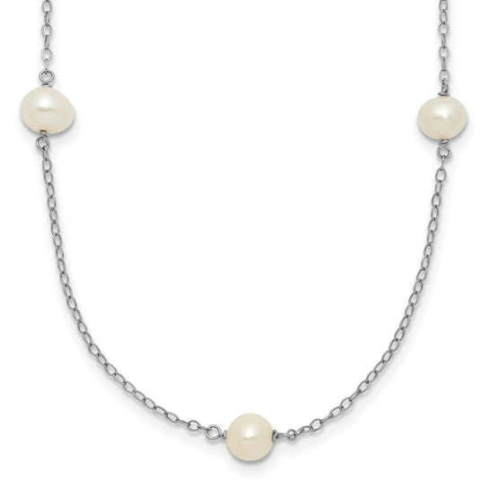 Freshwater Cultured Pearl Necklace in 14k White Gold