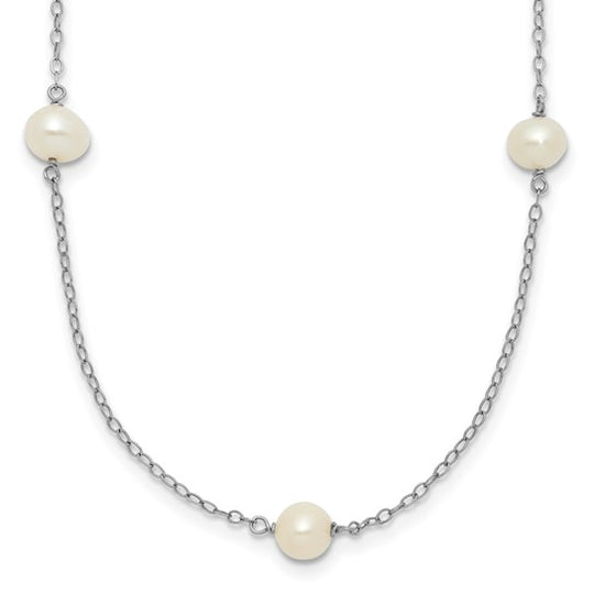 Freshwater Cultured Pearl Necklace in 14k White Gold