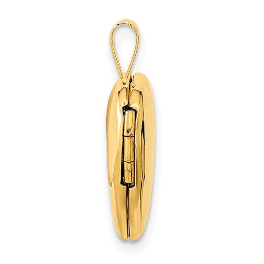 14k Yellow Gold 16mm Heart Locket