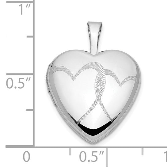 14k Gold 16mm Double Heart Locket