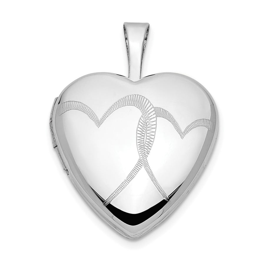 Locket de Corazón Doble de 14k de 16 mm