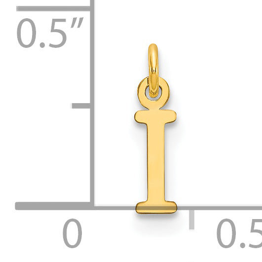 14K Yellow Gold Cut Out Letter "I" Pendant