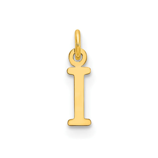 14K Yellow Gold Cut Out Letter "I" Pendant