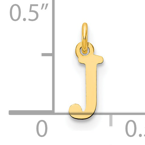 14K Yellow Gold Cut Out Initial “J” Pendant
