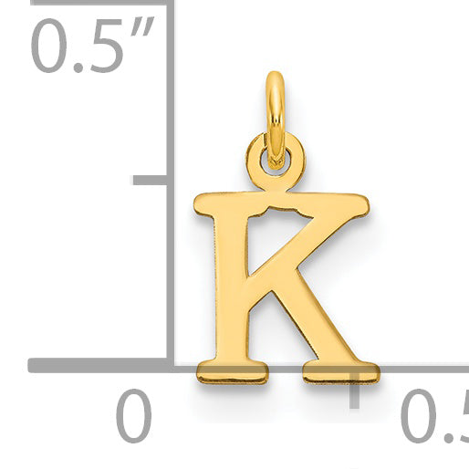 14K Yellow Gold Cut Out Letter K Pendant